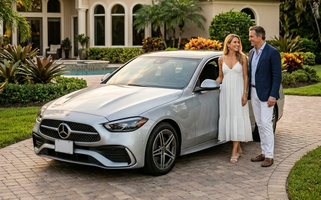 Sedan Luxo Mercedes-Benz Classe C na Flórida