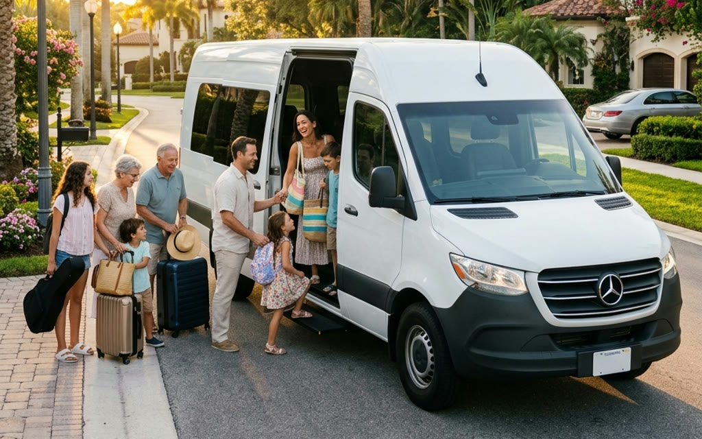 Van Luxo 12 lugares Mercedes-Benz Sprinter na Flórida